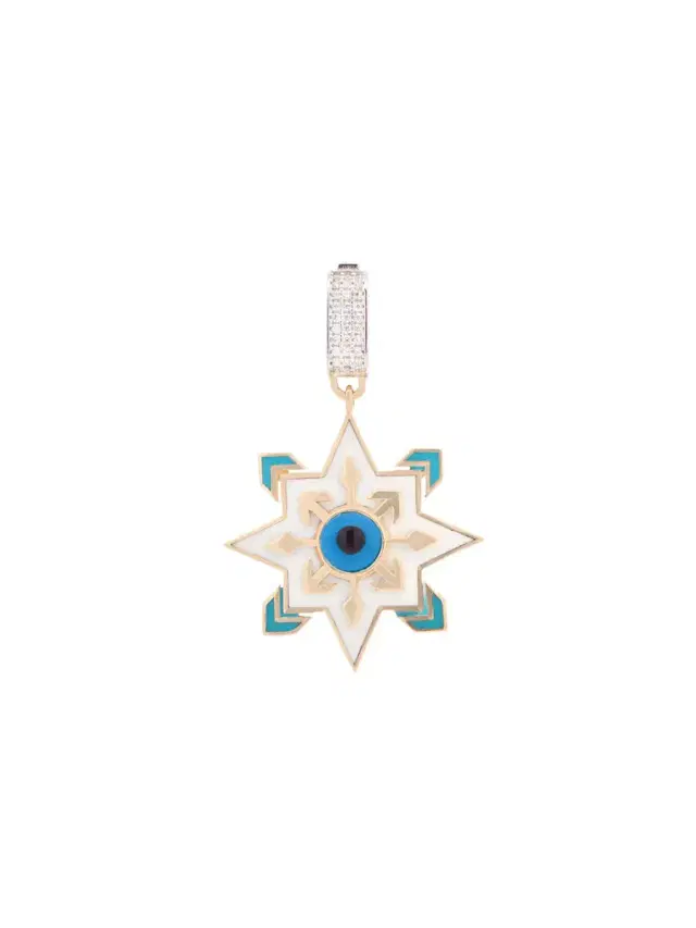 Wish Fine Jewelry 14K Gold Evil Eye Star Pendant