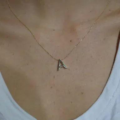 Wish Fine Jewelry 14K Gold Letter A Initial Pendant Necklace | Thumbnail 2 Wish Fine Jewelry 14K Gold Letter A Initial Pendant Necklace | Thumbnail 2