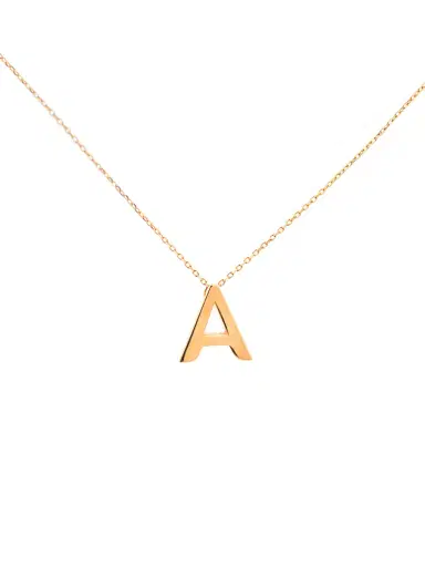 Wish Fine Jewelry 14K Gold Letter A Initial Pendant Necklace | Thumbnail 1 Wish Fine Jewelry 14K Gold Letter A Initial Pendant Necklace | Thumbnail 1