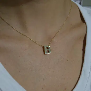 Wish Fine Jewelry 14K Gold Letter B Initial Pendant Necklace | Thumbnail 1 Wish Fine Jewelry 14K Gold Letter B Initial Pendant Necklace | Thumbnail 1