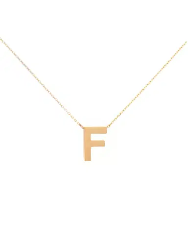 Wish Fine Jewelry 14K Gold Letter F Initial Pendant Necklace | Thumbnail 1 Wish Fine Jewelry 14K Gold Letter F Initial Pendant Necklace | Thumbnail 1