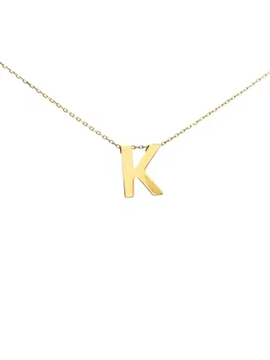 Wish Fine Jewelry 14K Gold Letter K Initial Pendant Necklace | Thumbnail 1 Wish Fine Jewelry 14K Gold Letter K Initial Pendant Necklace | Thumbnail 1