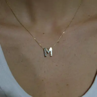 Wish Fine Jewelry 14K Gold Letter M Initial Pendant Necklace | Thumbnail 2 Wish Fine Jewelry 14K Gold Letter M Initial Pendant Necklace | Thumbnail 2