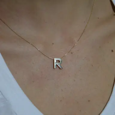 Wish Fine Jewelry 14K Gold Letter R Initial Pendant Necklace | Thumbnail 2 Wish Fine Jewelry 14K Gold Letter R Initial Pendant Necklace | Thumbnail 2