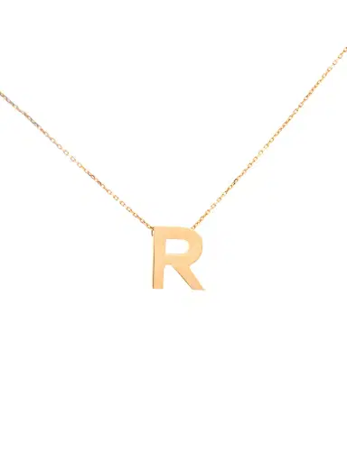 Wish Fine Jewelry 14K Gold Letter R Initial Pendant Necklace | Thumbnail 1 Wish Fine Jewelry 14K Gold Letter R Initial Pendant Necklace | Thumbnail 1