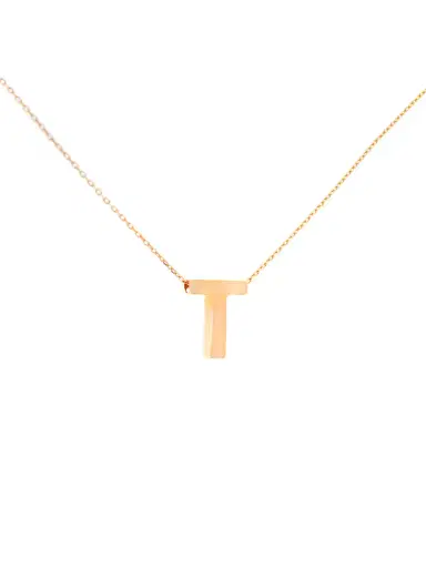 Wish Fine Jewelry 14K Gold Letter T Initial Pendant Necklace | Thumbnail 1 Wish Fine Jewelry 14K Gold Letter T Initial Pendant Necklace | Thumbnail 1
