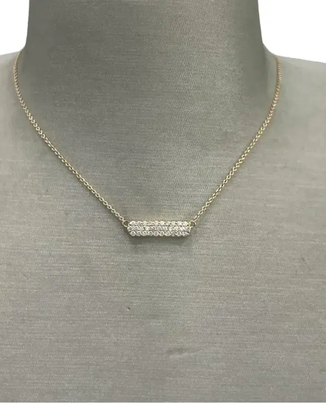 Wish Fine Jewelry 14K ID YELLOW GOLD &DIAMOND NECKLACE 0.50CT