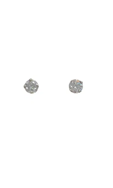 Wish Fine Jewelry 14K WG 0.91-0.93 CTW DIA 4-PRONG FRICTION BACKS | Thumbnail 1