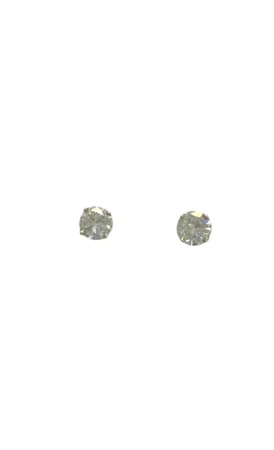 Wish Fine Jewelry 14K WG 1.25 CTW RBC 4-PRONG FRICITON BACKS | Thumbnail 1 Wish Fine Jewelry 14K WG 1.25 CTW RBC 4-PRONG FRICITON BACKS | Thumbnail 1