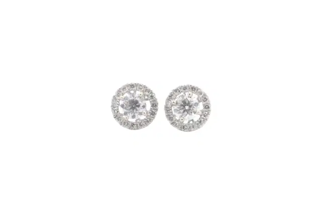 14K WG 1.89 CTW DIA 2 CTRS = 1.42 CTW DIA  Earrings