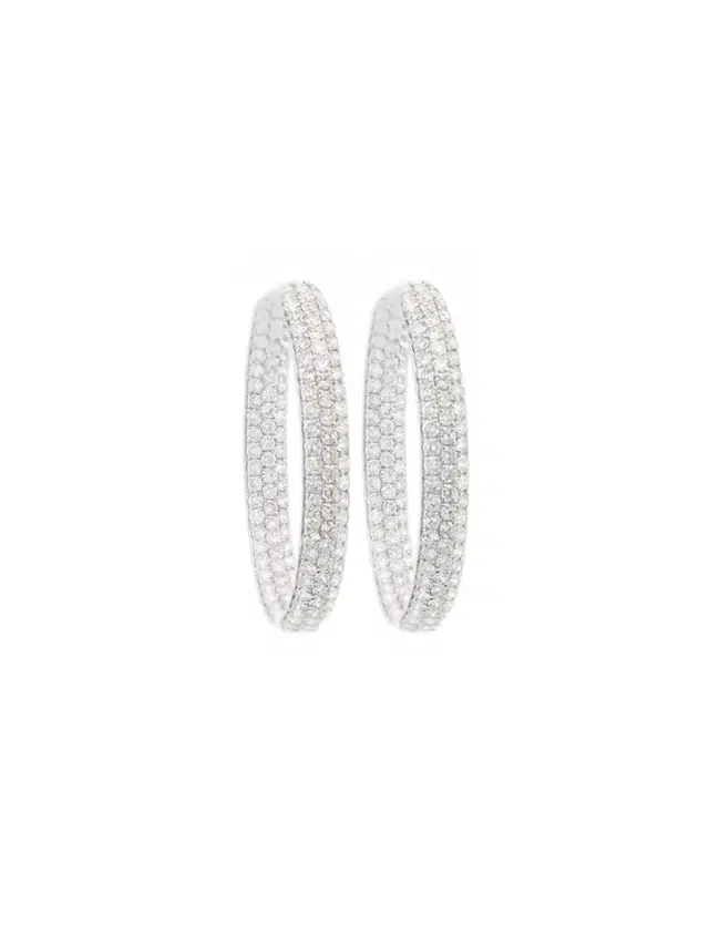 14K WG 10.01 CTW DIA Hoops