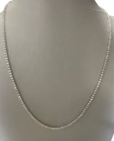 Wish Fine Jewelry 14K WHITE GOLD & 12.50CT DIAMOND TENNIS NECKLACE 22" | Thumbnail 1