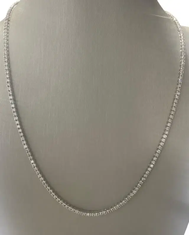 Wish Fine Jewelry 14K WHITE GOLD & 12.50CT DIAMOND TENNIS NECKLACE 22"