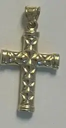 Wish Fine Jewelry 14K Yellow Gold Cross Pendant 1,3g | Thumbnail 1