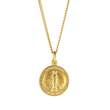 Wish Fine Jewelry 14K Yellow Gold Miraculous Medal Pendant 0,8g | Thumbnail 1