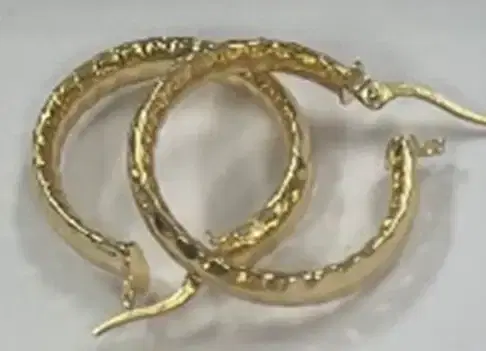 14K YG 3.1g Hoops Earrings