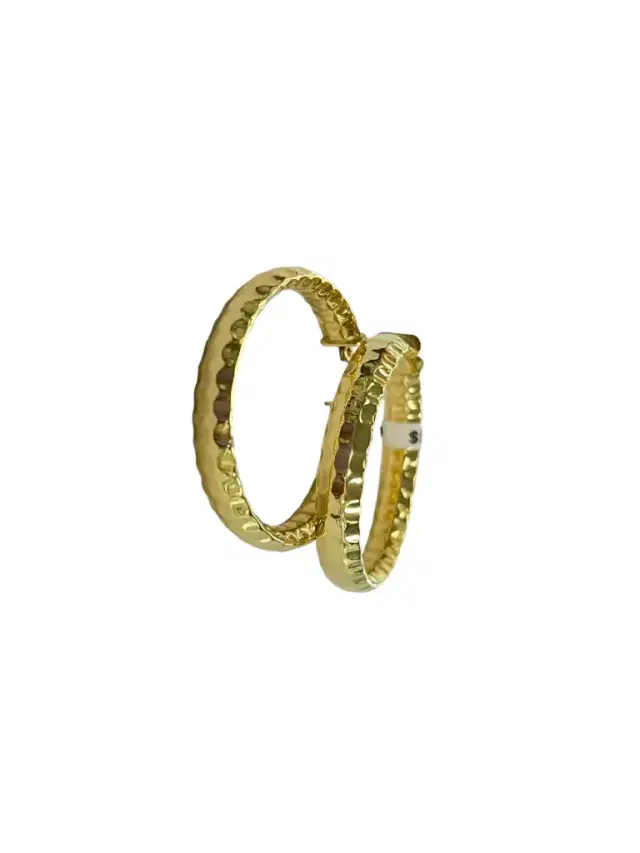 Wish Fine Jewelry 14K YG 3.7g Hoops Earrings