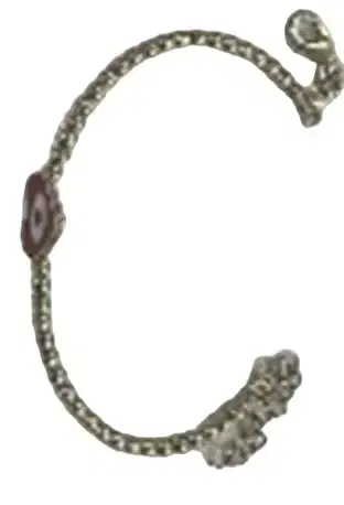 Wish Fine Jewelry 14K YG 4.2g Red Heart Evil Eye Bracelets | Thumbnail 1