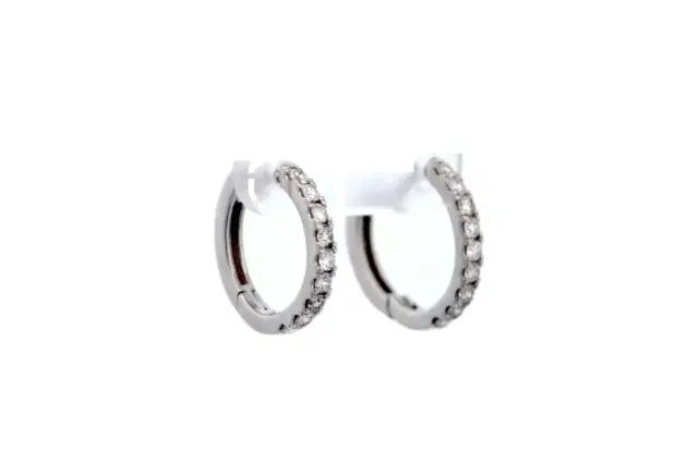 14KW 1/2 CTW DIA HOOPS Earrings
