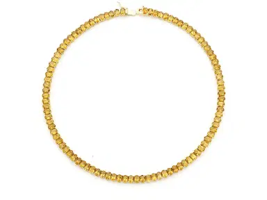 Wish Fine Jewelry 14KW- 26.10 GM / GROSS WT - 34.22 GM CITRINE - 40.60 CT (101) / 6x4 SIZE - 17" | Thumbnail 1