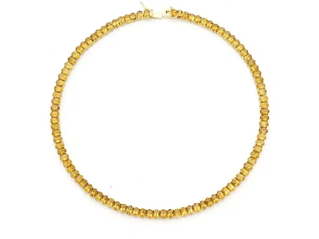 Wish Fine Jewelry 14KW- 26.10 GM / GROSS WT - 34.22 GM CITRINE - 40.60 CT (101) / 6x4 SIZE - 17"
