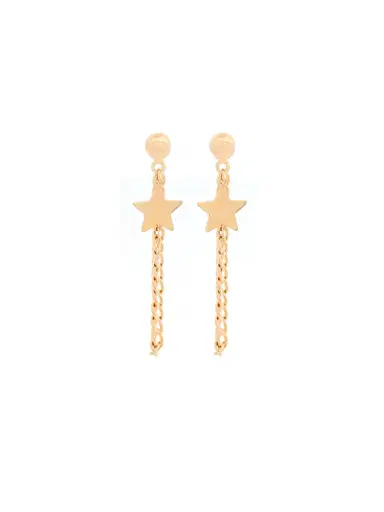 Wish Fine Jewelry 14KY Gold Star With Curbed Link Chain | Thumbnail 1 Wish Fine Jewelry 14KY Gold Star With Curbed Link Chain | Thumbnail 1