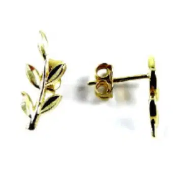 Wish Fine Jewelry 14KY_Earr leaves | Thumbnail 1