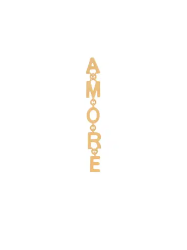 Wish Fine Jewelry 18K Gold Amore Single Dangle Drop Earrings | Thumbnail 1 Wish Fine Jewelry 18K Gold Amore Single Dangle Drop Earrings | Thumbnail 1