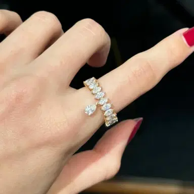 Wish Fine Jewelry 18KP: 2.794gms_MARQUISE 1.33Cts/11 Pcs_Pear 0.30Cts/1 Pcs | Thumbnail 2