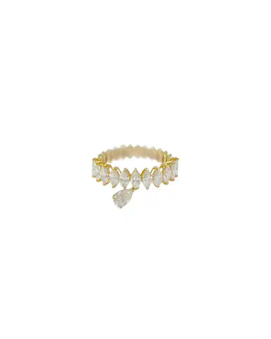 Wish Fine Jewelry 18KP: 2.794gms_MARQUISE 1.33Cts/11 Pcs_Pear 0.30Cts/1 Pcs | Thumbnail 1