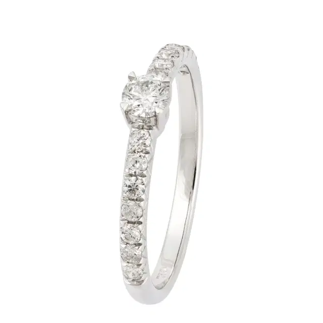 Wish Fine Jewelry 18KW 2.110G D 0.45 Cts/15 Pcs