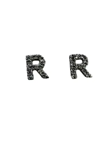 Wish Fine Jewelry 18KWG 1.04_ Letter "R" | Thumbnail 1
