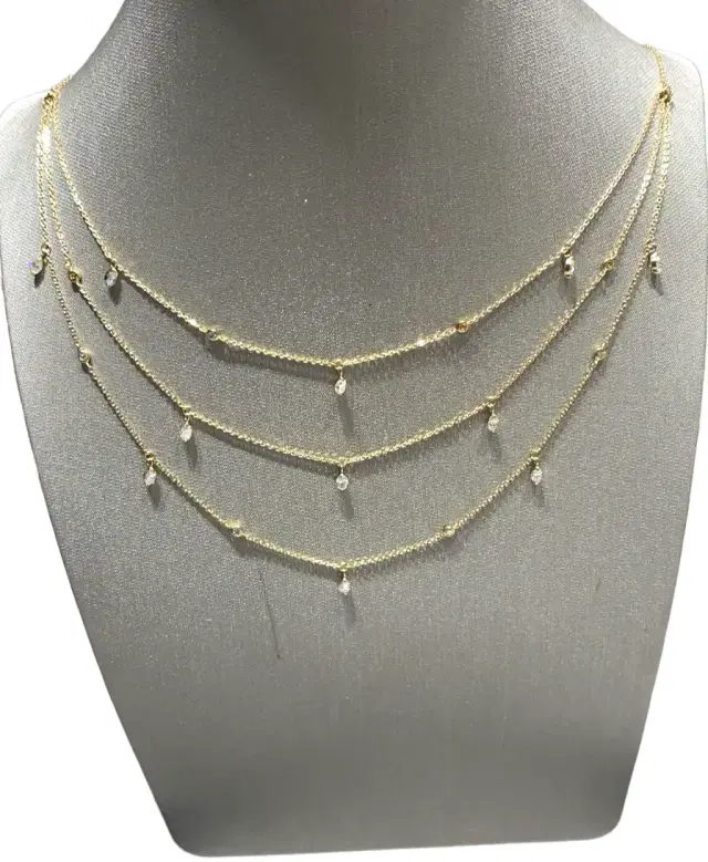Wish Fine Jewelry 18KY Bolinha e Trapezio
