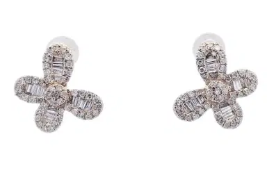 Wish Fine Jewelry 18KY DIA 0.540 Buterfly Earrings | Thumbnail 1 Wish Fine Jewelry 18KY DIA 0.540 Buterfly Earrings | Thumbnail 1