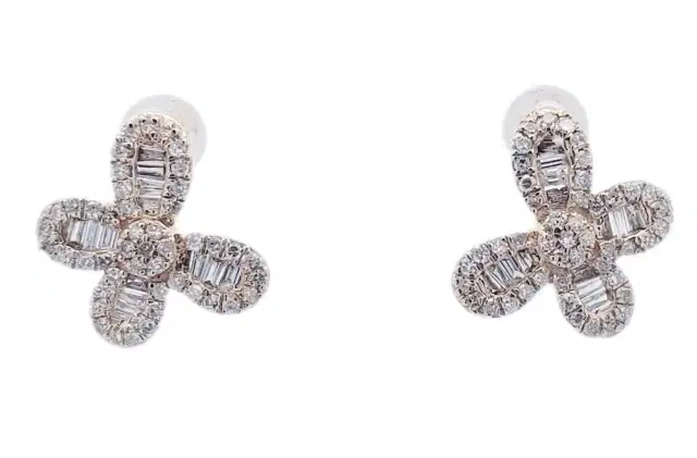 18KY DIA 0.540 Buterfly Earrings