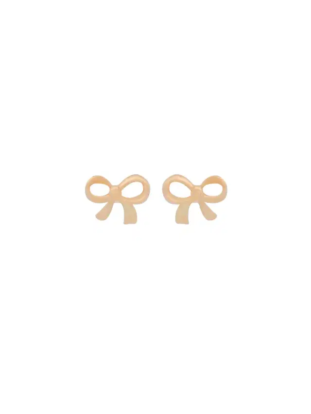 Wish Fine Jewelry 18KY Gold Large Bow Earrings