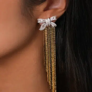 Wish Fine Jewelry 2.00ct Diamond 18K Gold Bow Earrings | Thumbnail 3 Wish Fine Jewelry 2.00ct Diamond 18K Gold Bow Earrings | Thumbnail 3