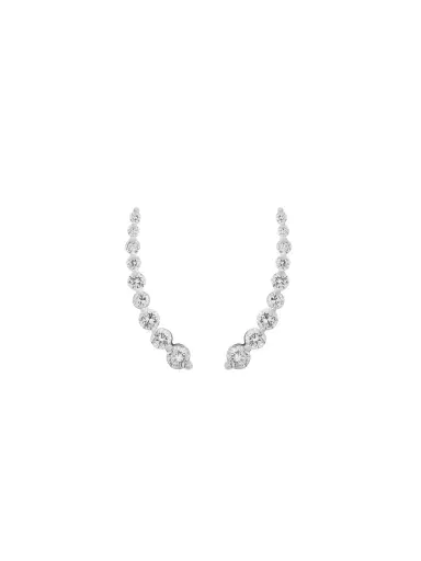 Wish Fine Jewelry 2.01ct Diamond 14K Gold Graduated Climber Earrings | Thumbnail 7 Wish Fine Jewelry 2.01ct Diamond 14K Gold Graduated Climber Earrings | Thumbnail 7
