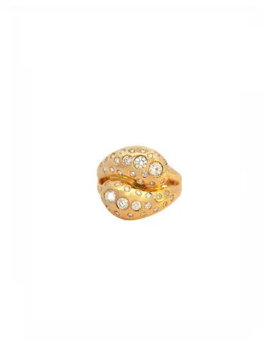 Wish Fine Jewelry 2.09ct Diamond 14K Gold Studded Dome Ring | Thumbnail 1 Wish Fine Jewelry 2.09ct Diamond 14K Gold Studded Dome Ring | Thumbnail 1