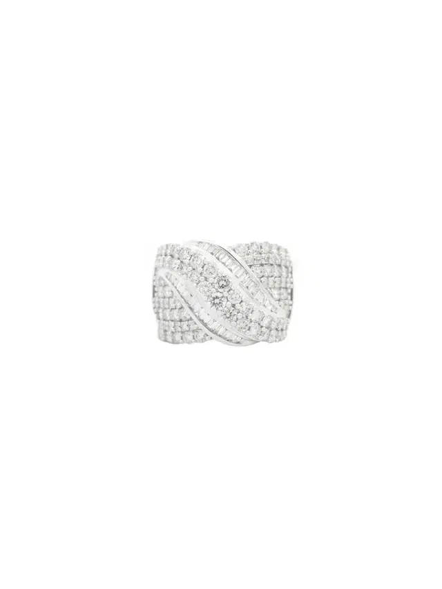 2.0ct Diamond 14K Gold Crossover Ring