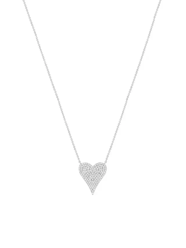 Wish Fine Jewelry 2.0ct Diamond 14K Gold Heart Necklace