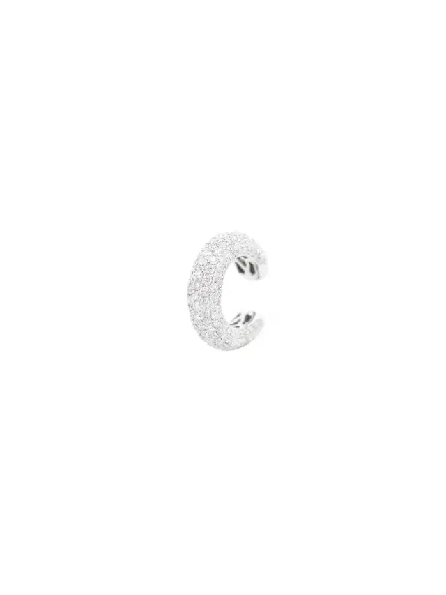 Wish Fine Jewelry 2.10ct Diamond 18K Gold Multi Row Pave Ear Cuff