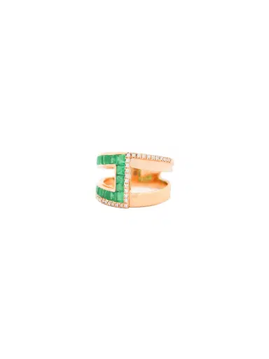 Wish Fine Jewelry 2.13ct Diamond Emerald 14K Gold Ring | Thumbnail 2
