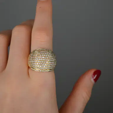 Wish Fine Jewelry 2.15ct Diamond 18K Gold Pave Dome Ring | Thumbnail 2 Wish Fine Jewelry 2.15ct Diamond 18K Gold Pave Dome Ring | Thumbnail 2