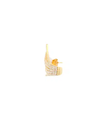 Wish Fine Jewelry 2.26ct Diamond 18K Gold Multi Row Wing Earrings | Thumbnail 4 Wish Fine Jewelry 2.26ct Diamond 18K Gold Multi Row Wing Earrings | Thumbnail 4