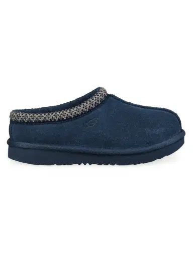 UGG Kid's Tasman Braid Suede Slippers - New Navy 13 (Child) | Thumbnail 2