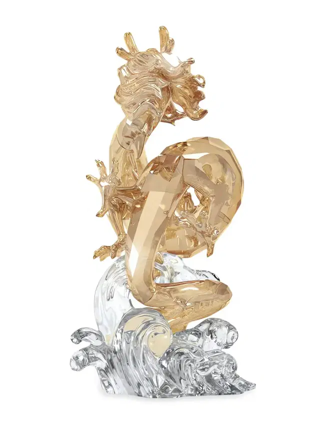 Asian Symbols Dragon Crystal Figurine