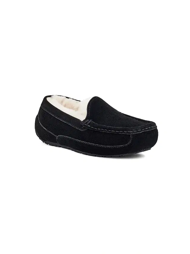 UGG Kid's Suede Ascot Shoes - Black 5 (Child)