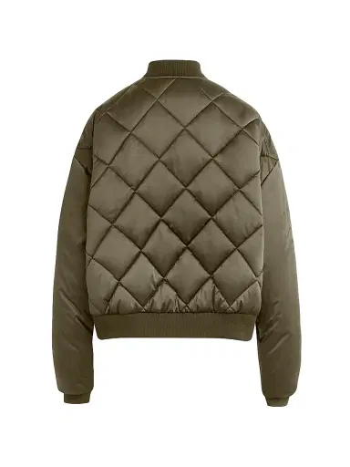 Favorite Daughter Women's The Favorite Quilted Bomber Jacket - Army - Size Large | Thumbnail 3
