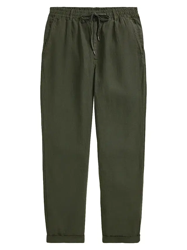 Polo Ralph Lauren Men's Polo Prepster Slim Tapered Linen Pants - New Olive